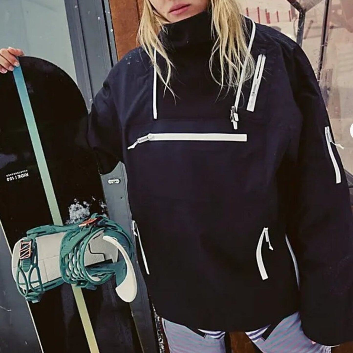 Free People Blizzard Bliss Pullover in Black