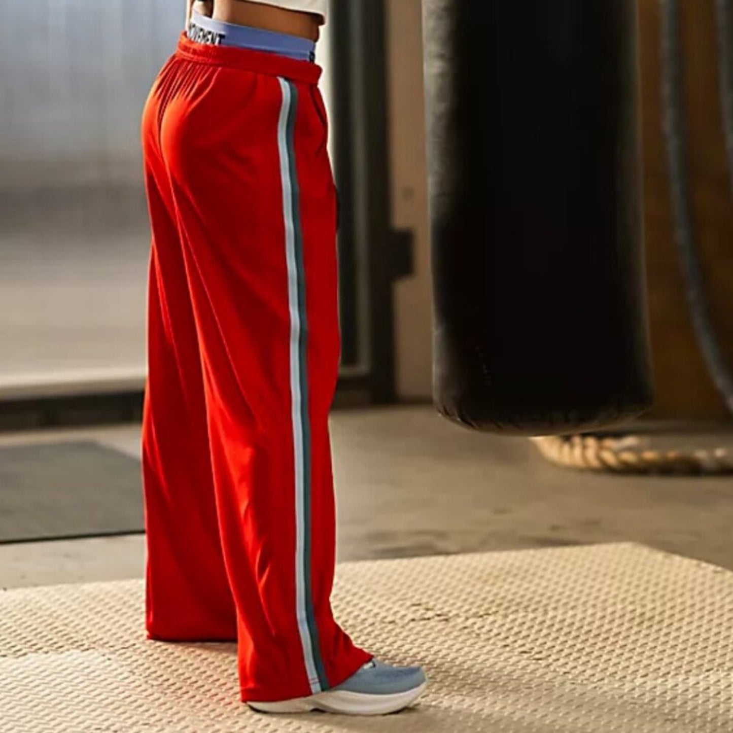 Free People One On One Mesh Pants in Winterberry