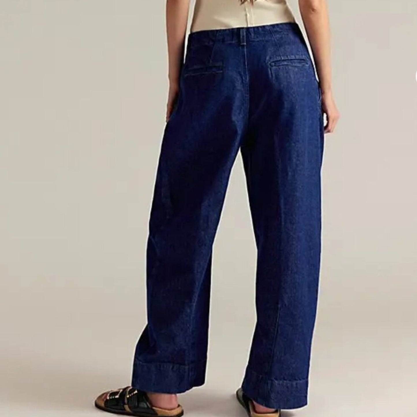 Free People CRVY New Spin Trouser Jeans in Dark Wash