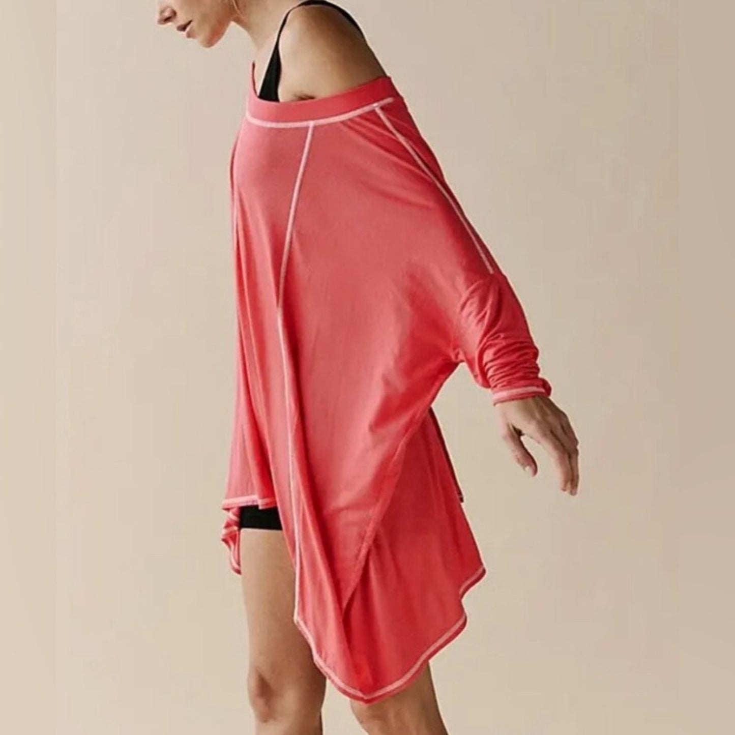 Free People Revival Layer in Hot Hibiscus