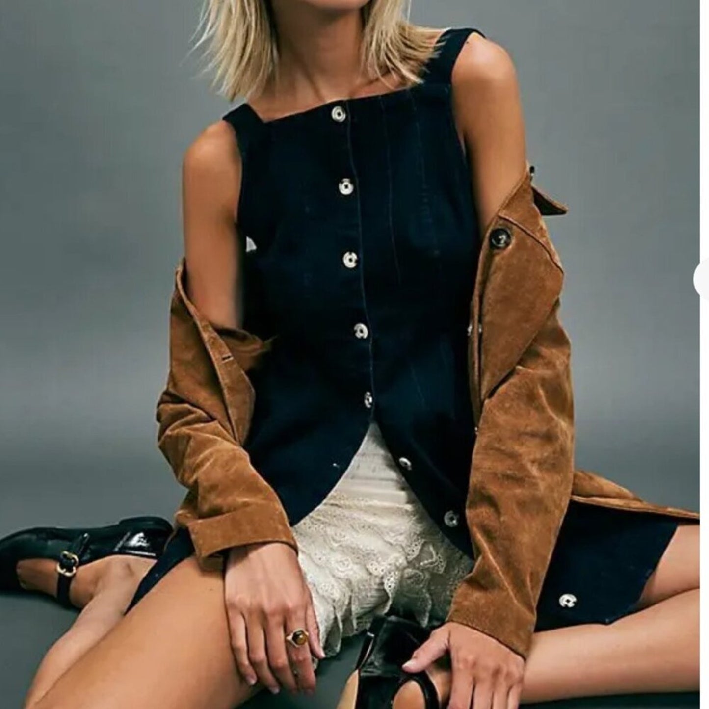 Free People Gimme More Mini Dress in Gimme More Rinse