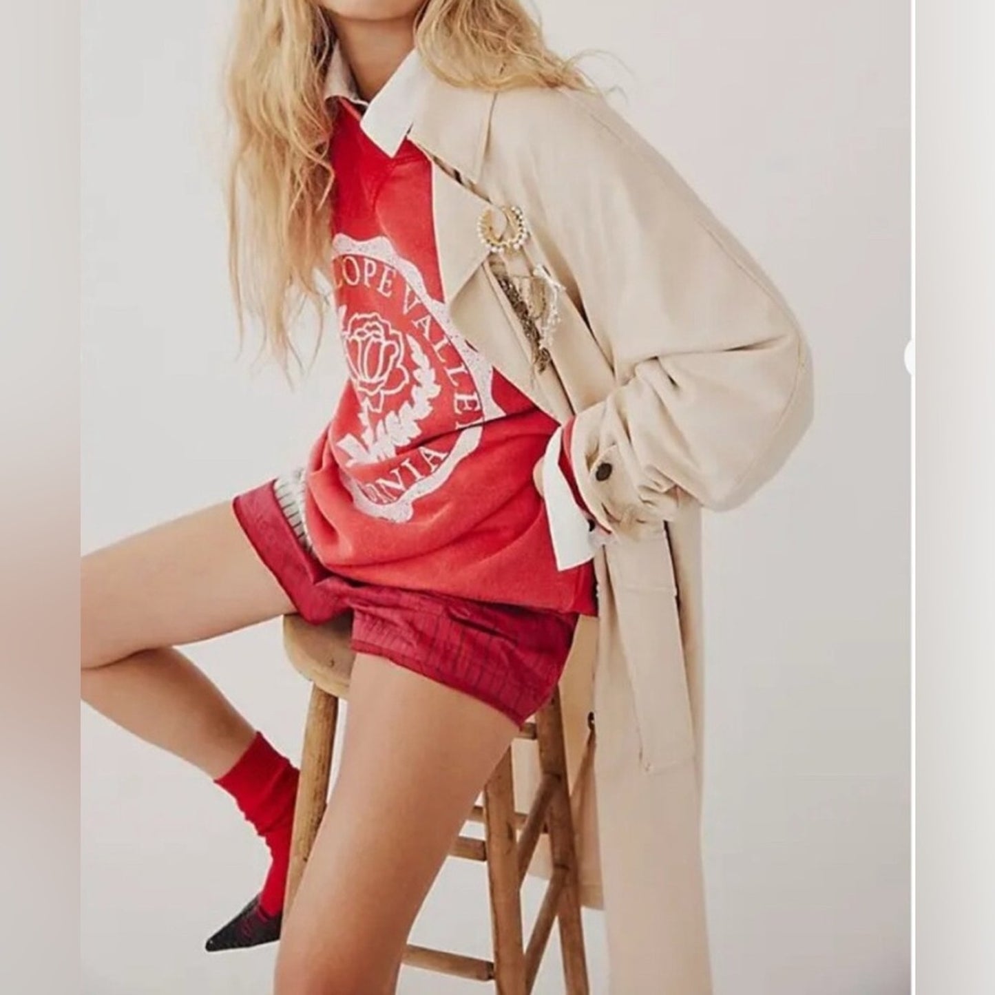 Free People Perry Military Duster in French Oak