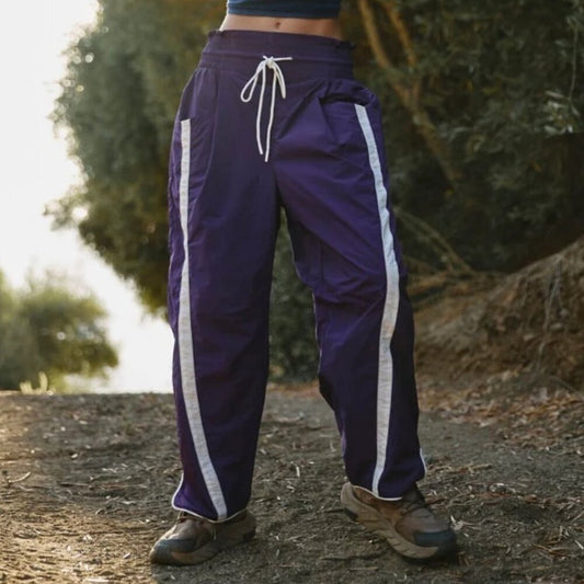 Free People Champ Is Here Pants in Dark Amethyst