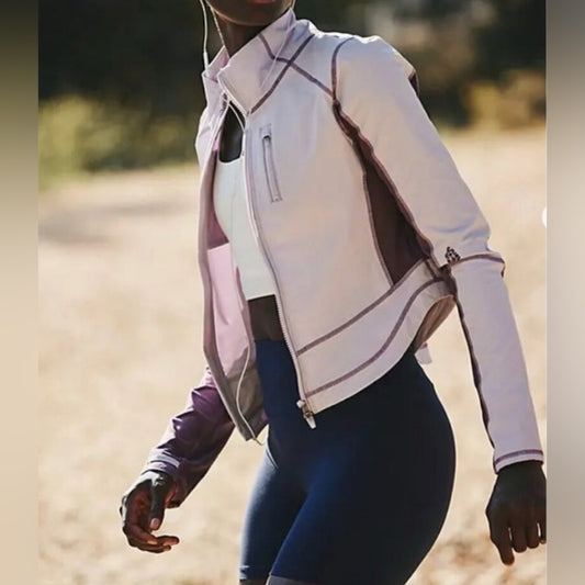 Free People Dasher Run Jacket in Lavender Shadow