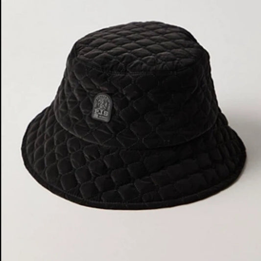 Free People x Parajumpers Quilted Puffer Bucket Hat in Black