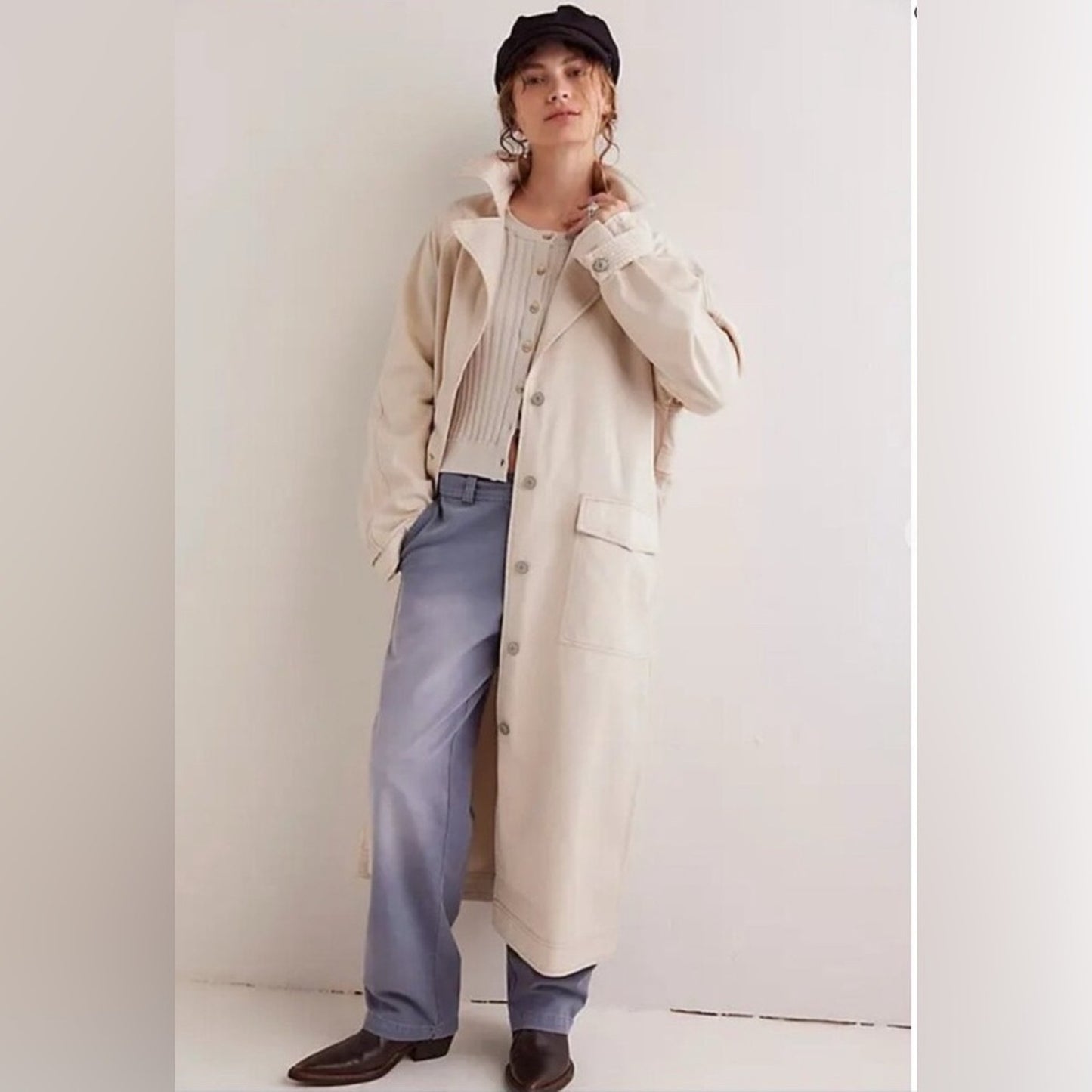Free People Perry Military Duster in French Oak