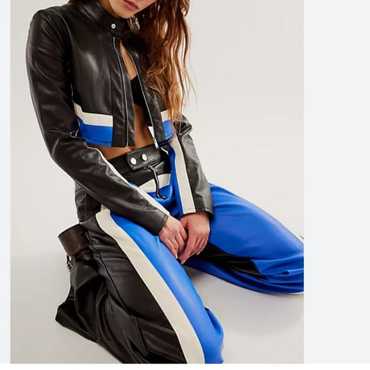 Free People Incognito Moto Suit in Black Combo