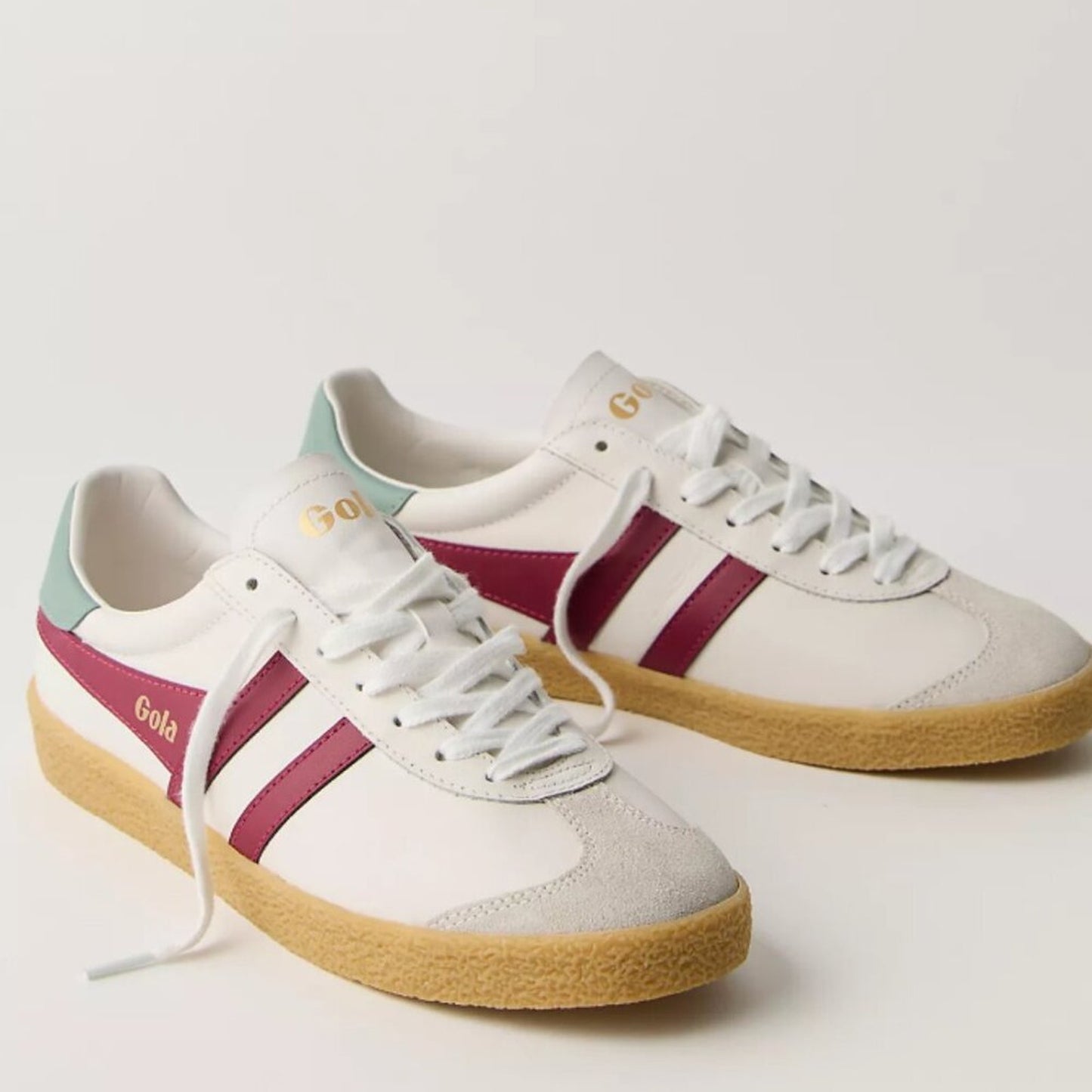 NWOT Free People x Gola Medalist Leather Sneakers in White/Red