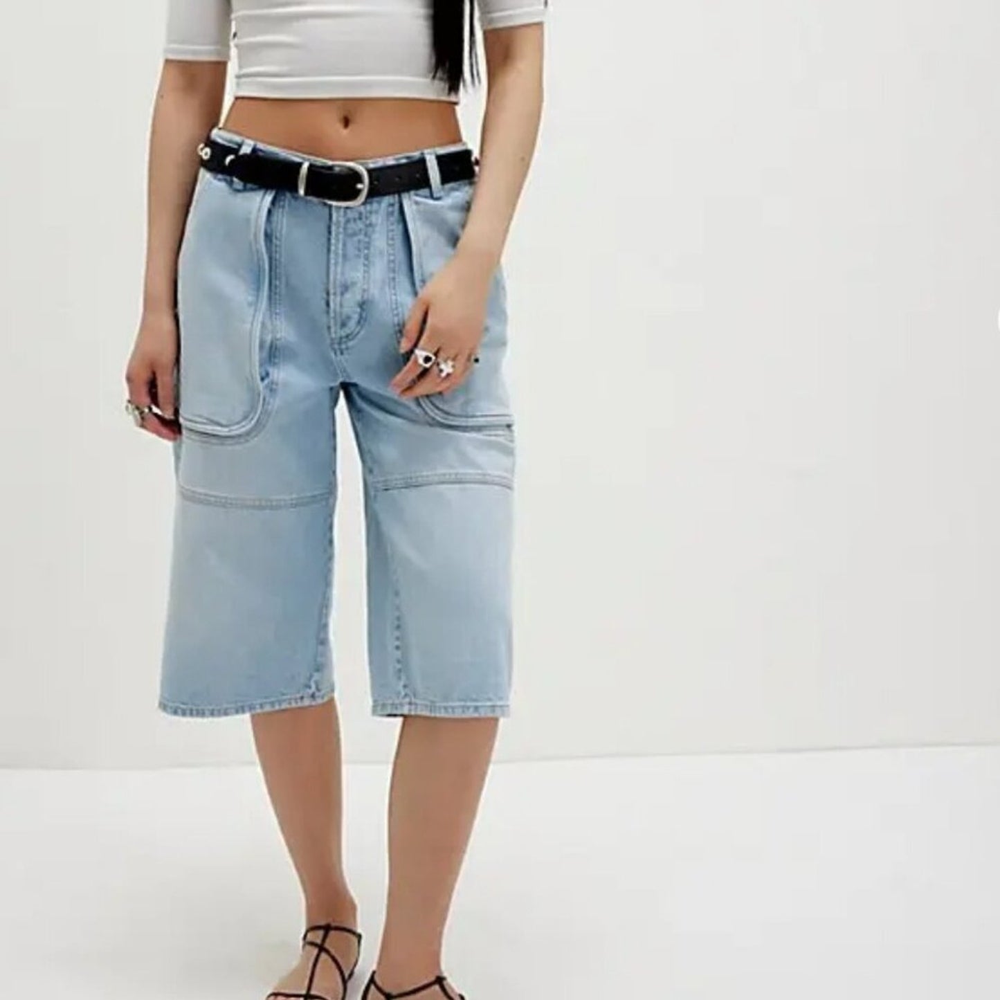 Free People Havasu Slouchy Cropped Jeans in Hoover