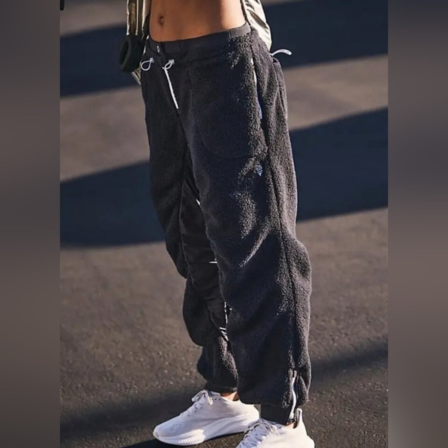 Free People Sundown Fleece Pants in Black