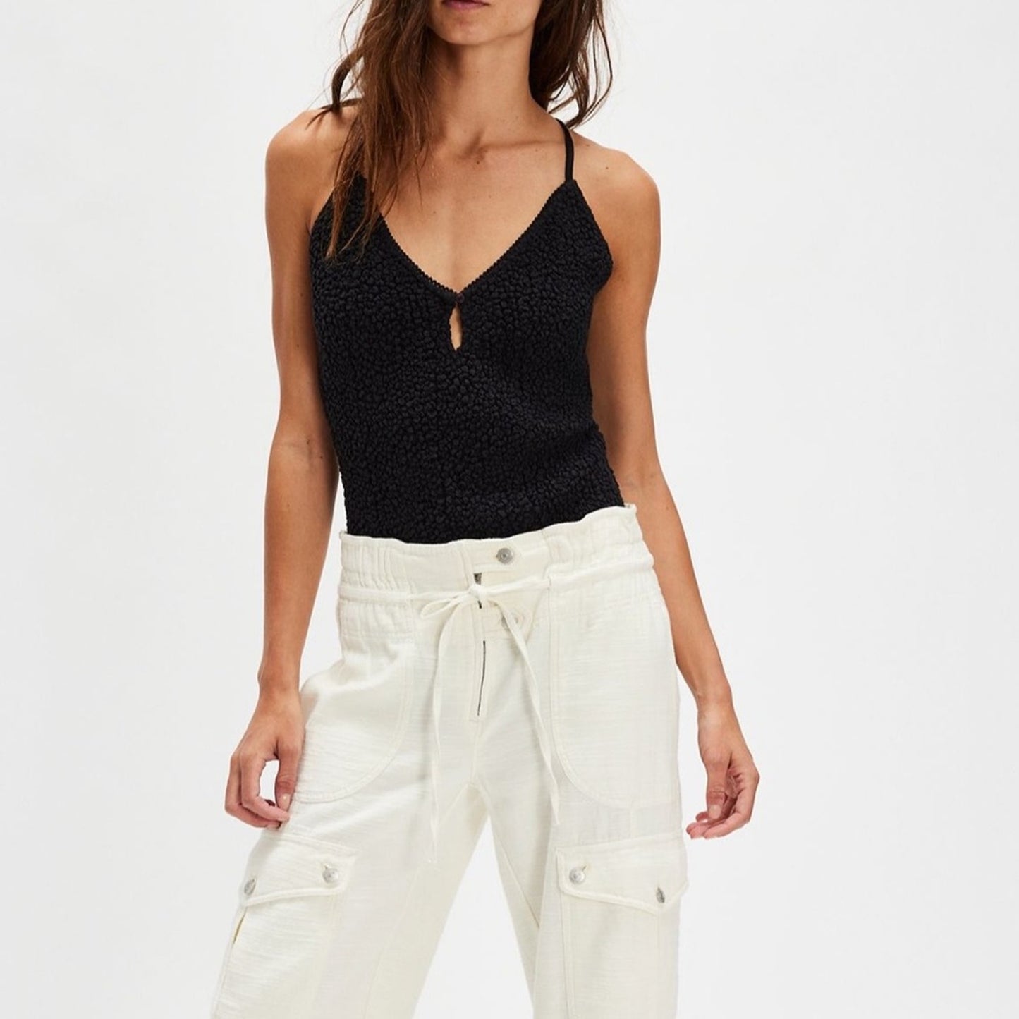 Free People Seaside Solid Set in Black