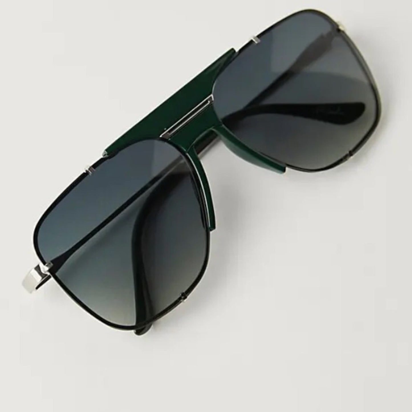 Free People Dylan Aviator Sunglasses in Dark Green