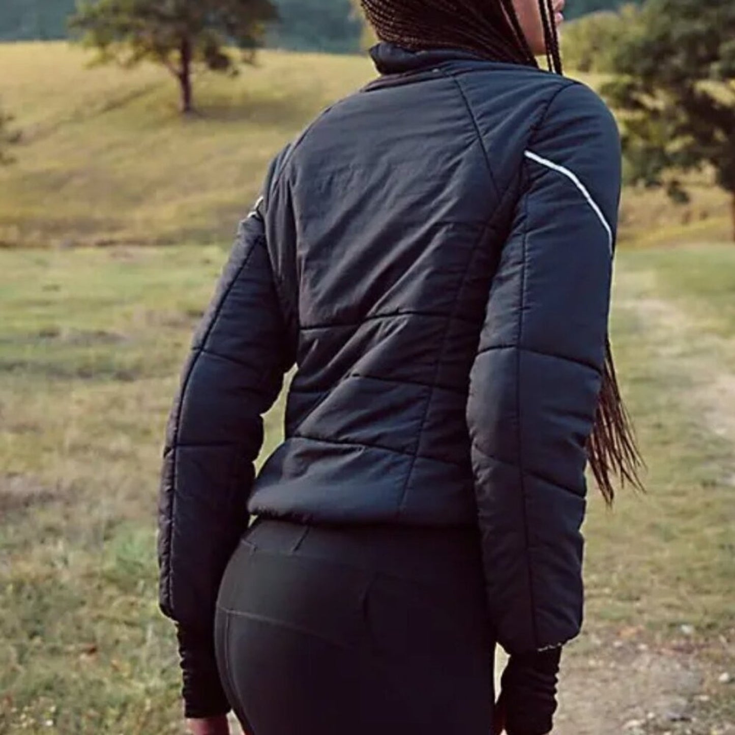 Free People Gathering Storm Run Puffer in Black