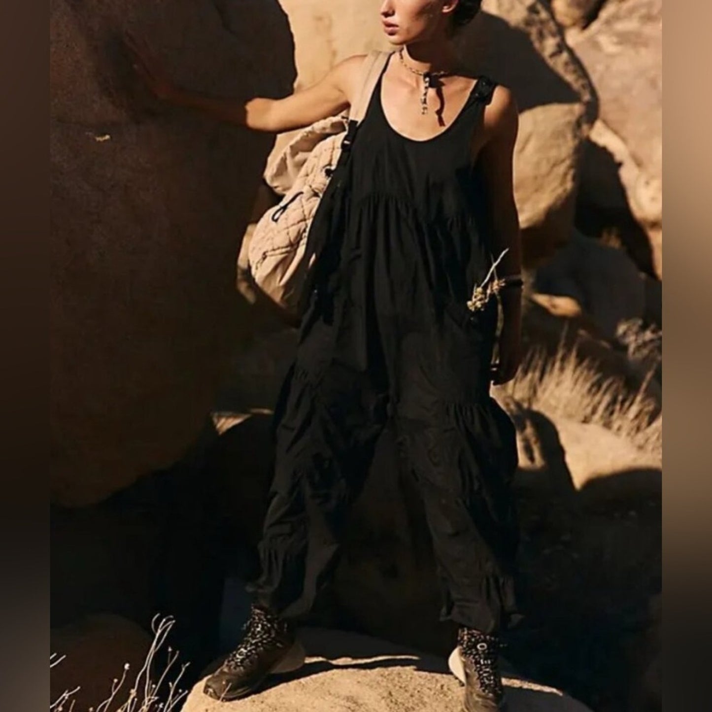 Free People Set Me Free Onesie in Black