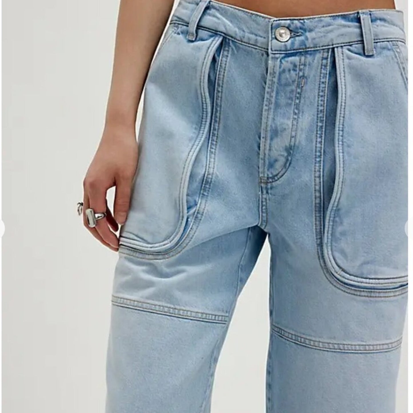Free People Havasu Slouchy Cropped Jeans in Hoover