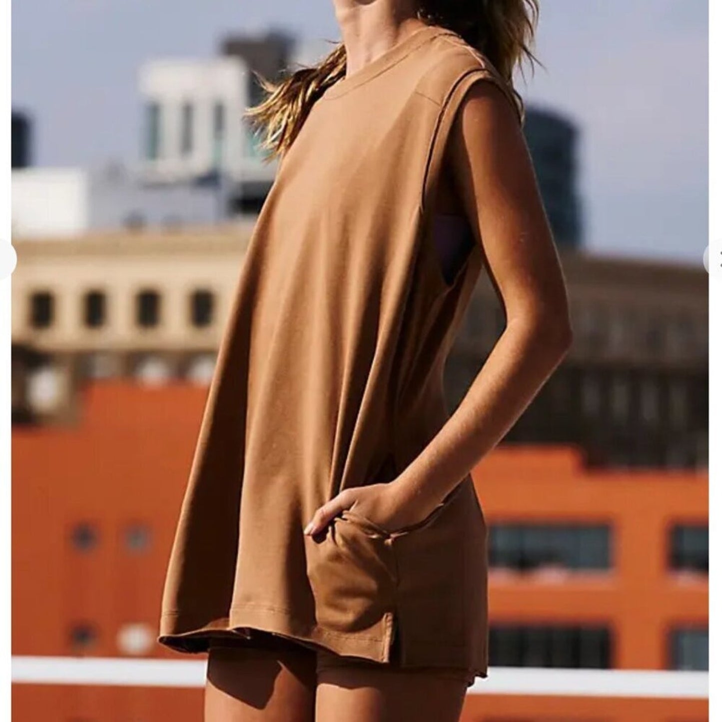 Free People Hot Shot Micro Set in Camel