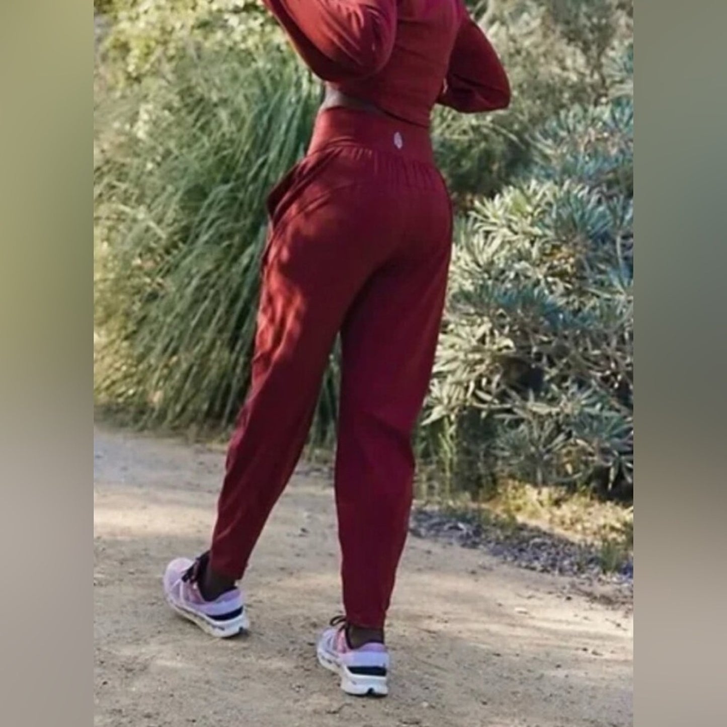 Free People Never Better Structured Sweatpants in Crimson