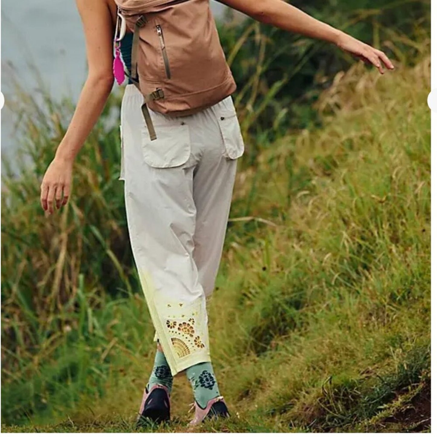 Free People Fly By Night Pants in Tofu Combo