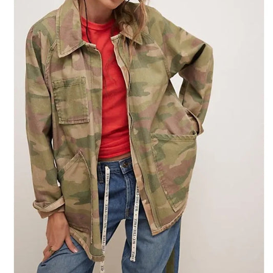 Free People Reversible Camo Jacket in Camo