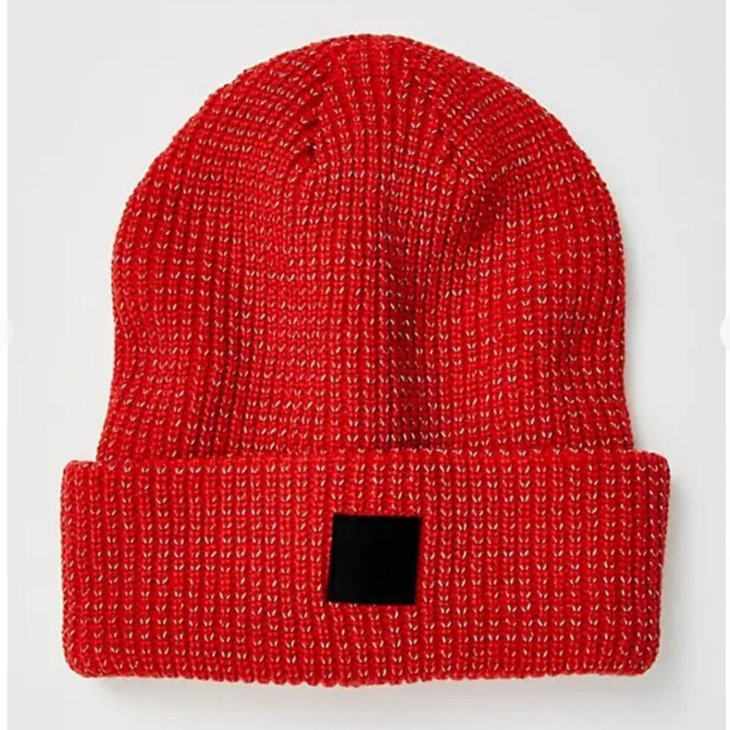 Free People Let's Race Fleece Lined Recycled Yarn Beanie in Racing Red