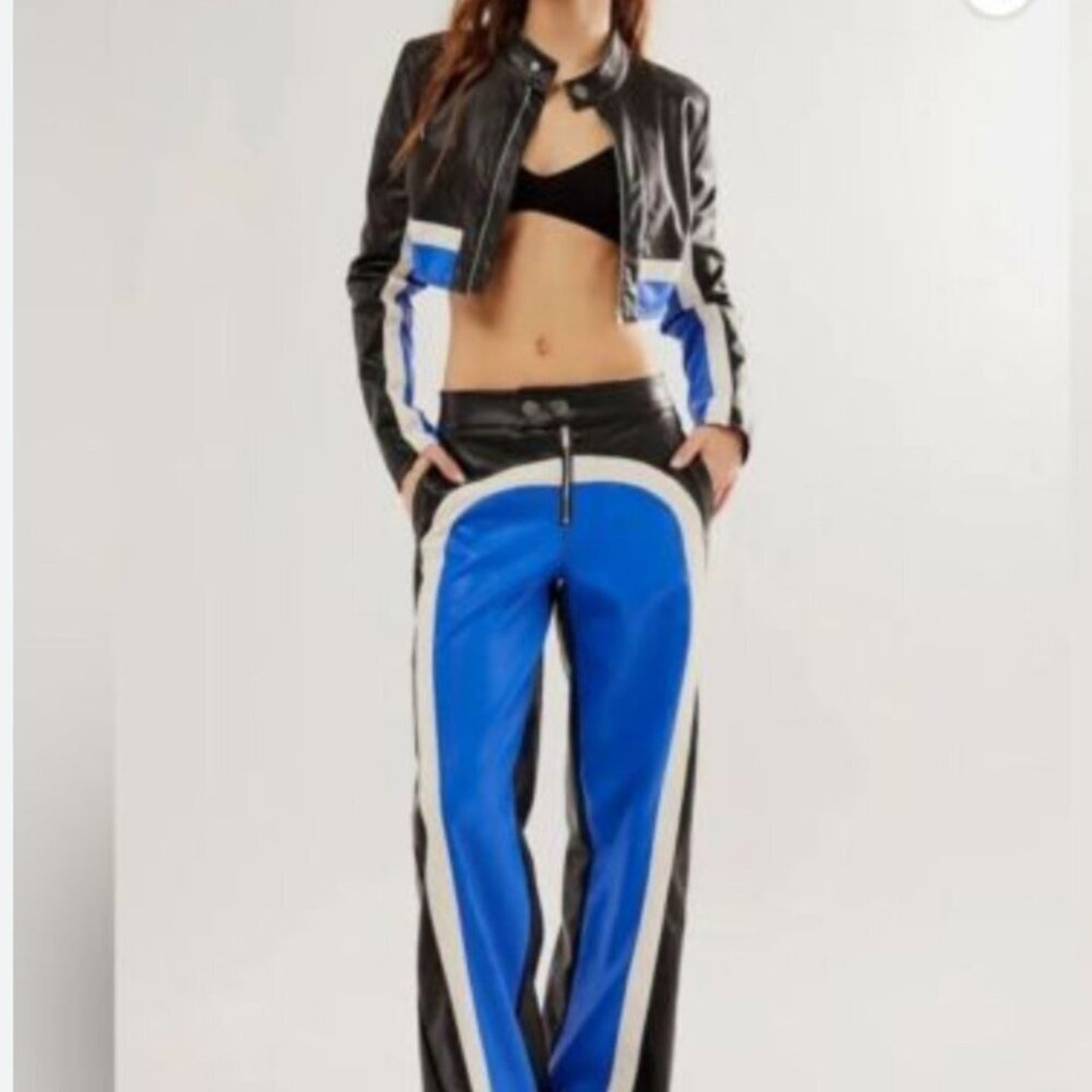 Free People Incognito Moto Suit in Black Combo