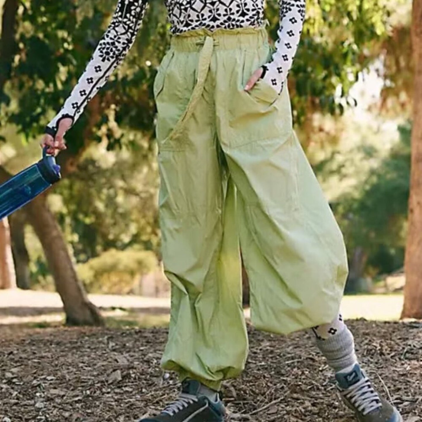 Free People Into The Woods Pants in Moss
