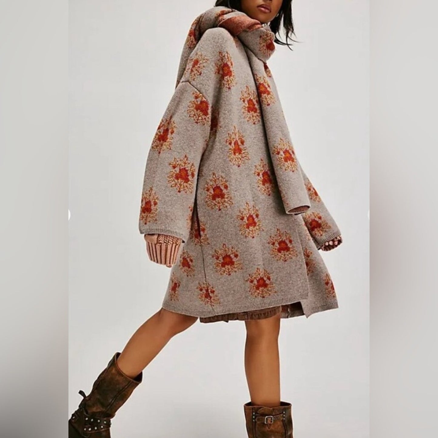 Free People Bali Ayla Scarf Cardi in Autumn Combo