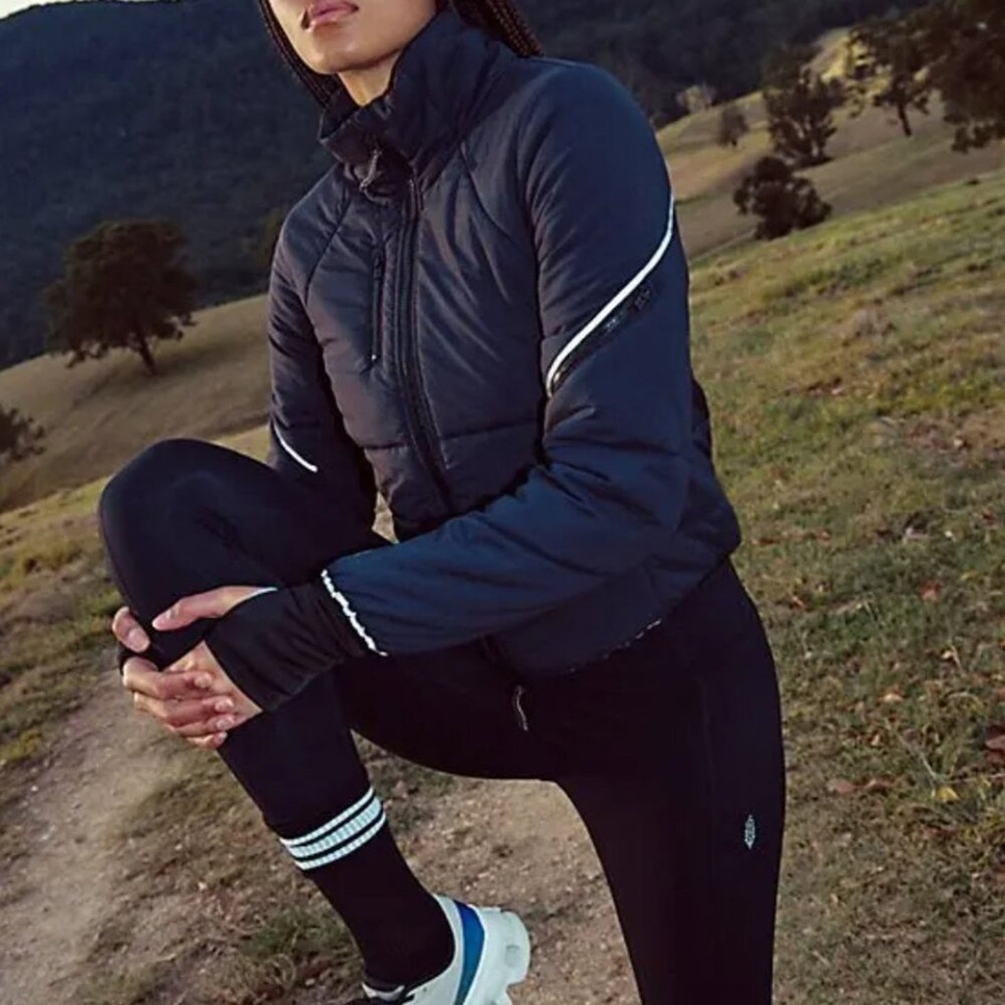 Free People Gathering Storm Run Puffer in Black