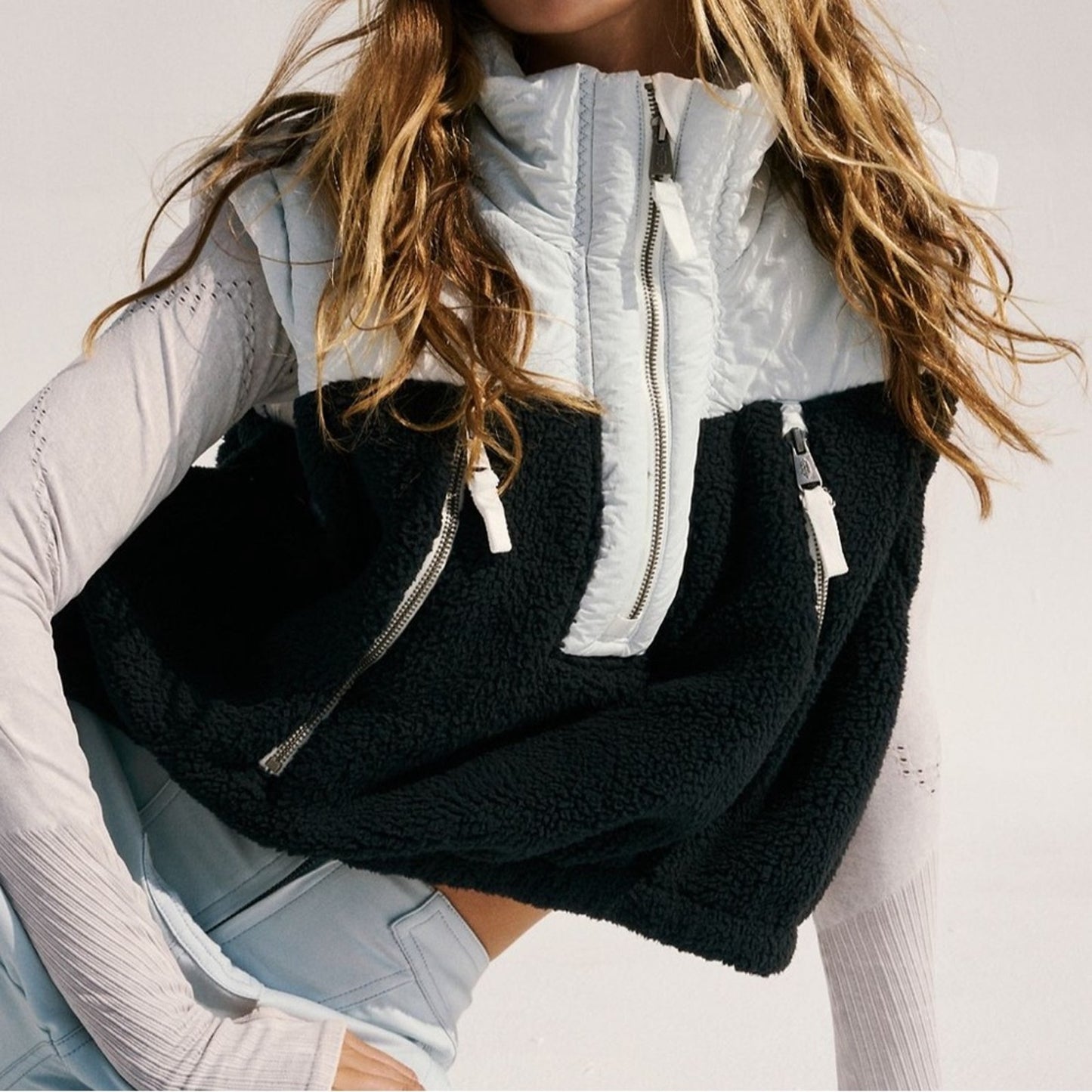 Free People Journey Ahead Vest in Black Combo