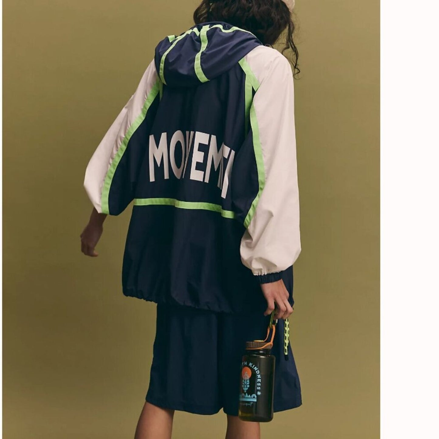 Free People Care FP Like The Wind Logo Jacket in Midnight Navy Combo